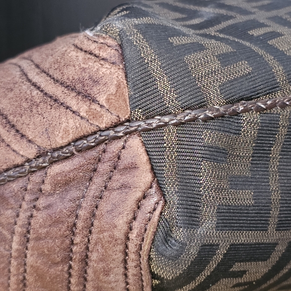 Fendi Tobacco Brown Zucca Canvas Spy Hobo Bag - Picture 7 of 16